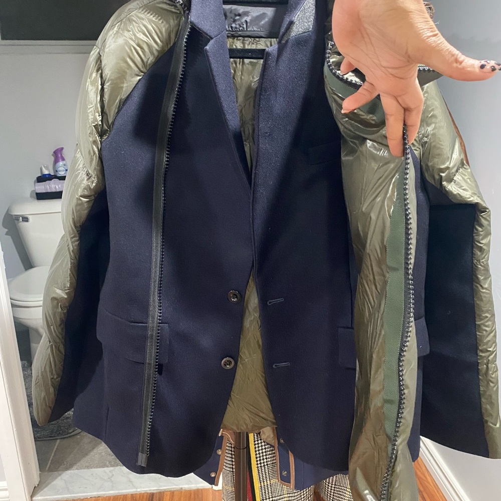 Sacai Olive and Black Puffer Jacket sz 4 UNISEX - Picture 9 of 13